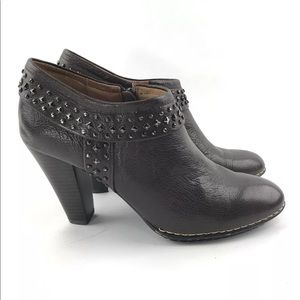 Sofft Studded Leather Ankle Booties Shalene Sz 9.5